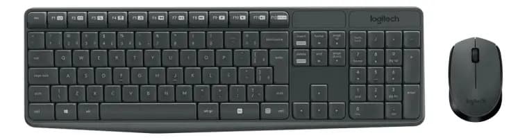 Teclado e Mouse sem Fio Logitech MK235 ABNT2